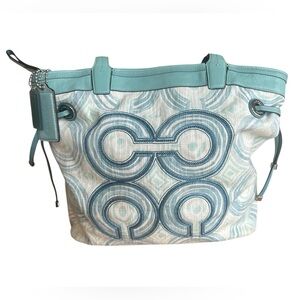 Coach Audrey Op Art Swirl Tote Bag